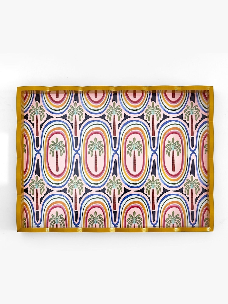 Eleanor Bowmer Yellow Eleanor Bowmer Electric Coast Palm Tree Tray - Image 2 of 3