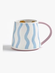 Eleanor Bowmer Set of 2 Blue Electric Coast Blue Wave Mugs - Image 2 of 5