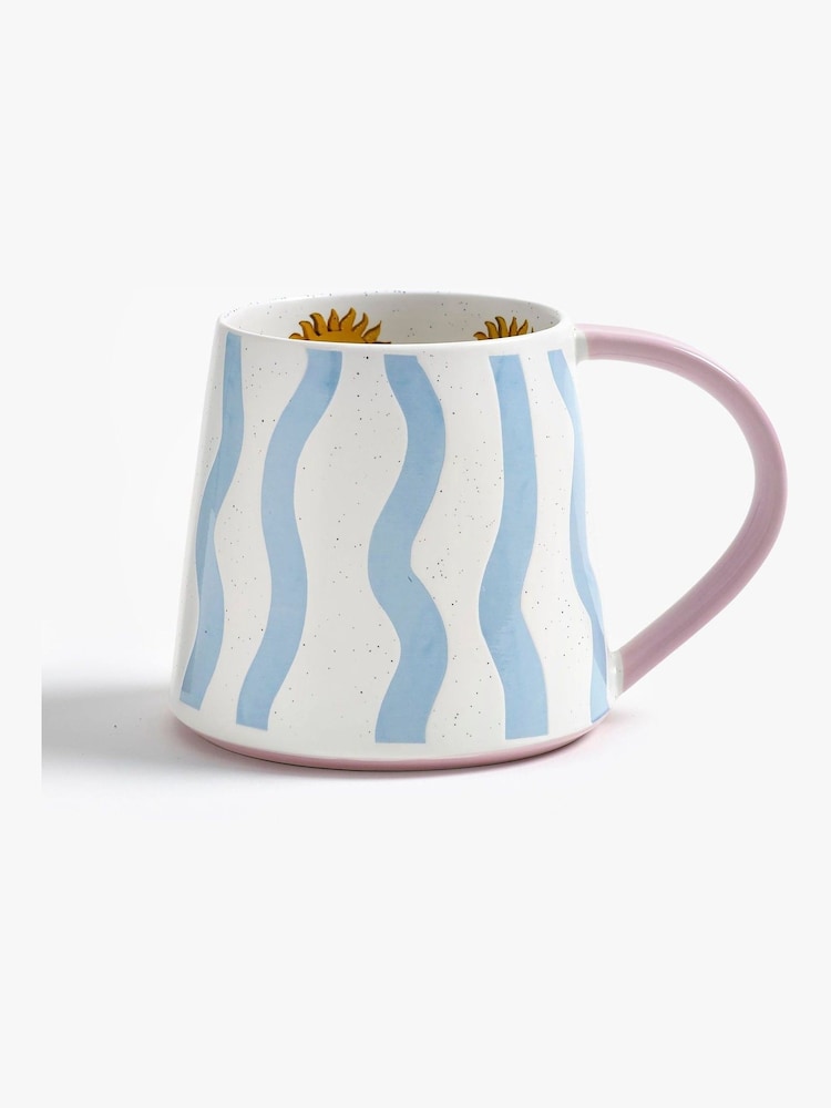 Eleanor Bowmer Set of 2 Blue Electric Coast Blue Wave Mugs - Image 2 of 5