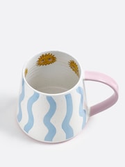 Eleanor Bowmer Set of 2 Blue Electric Coast Blue Wave Mugs - Image 3 of 5
