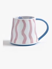 Eleanor Bowmer Set of 2 Pink Electric Coast Wave Mugs - Image 2 of 5