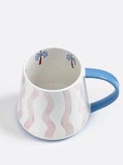 Eleanor Bowmer Set of 2 Pink Electric Coast Wave Mugs - Image 3 of 5