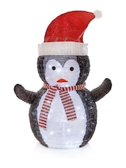 Premier Decorations Ltd Light Up Christmas Penguin Decoration - Image 1 of 1