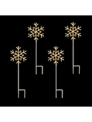 Premier Decorations Ltd Set of 4 Snowflake LED Outdoor Path Lights - Image 4 of 4