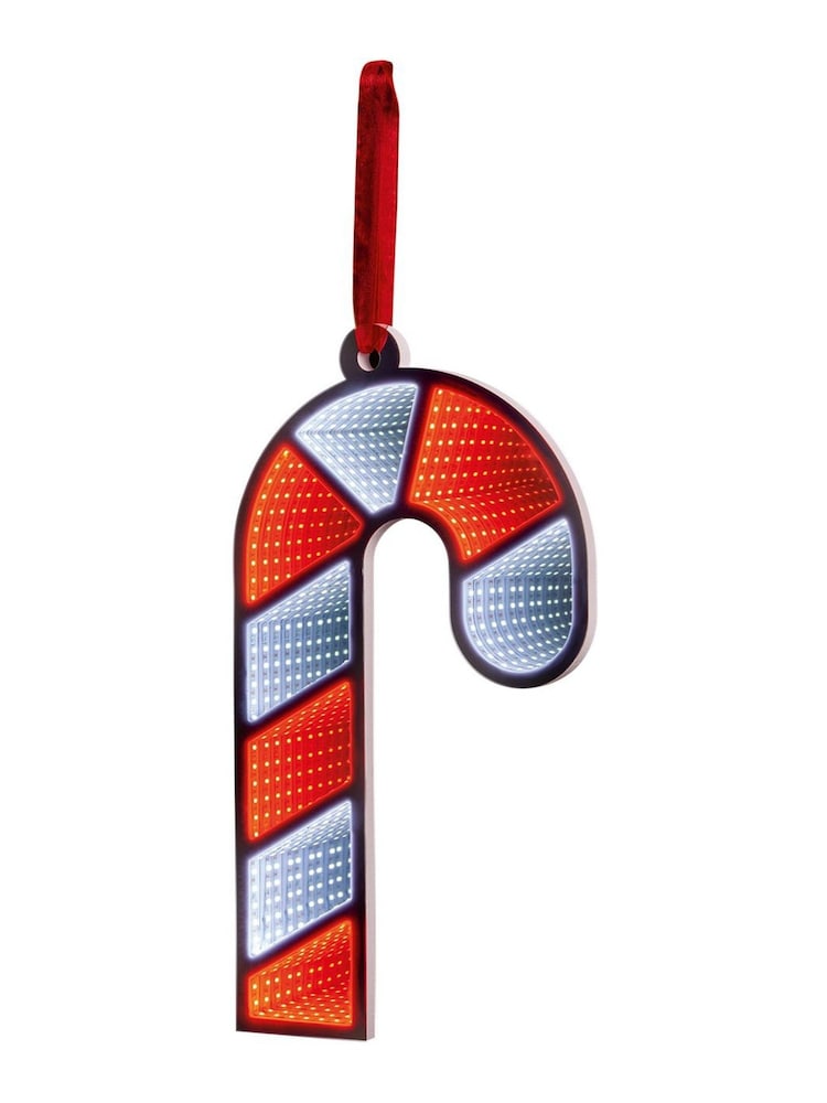 Premier Decorations Ltd 40cm Standing Candy Cane Infinity Mirror Light - Image 1 of 1