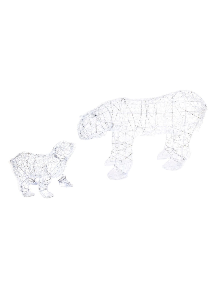 Premier Decorations Ltd Light Up Christmas Polar Bear Decoration - Image 1 of 2