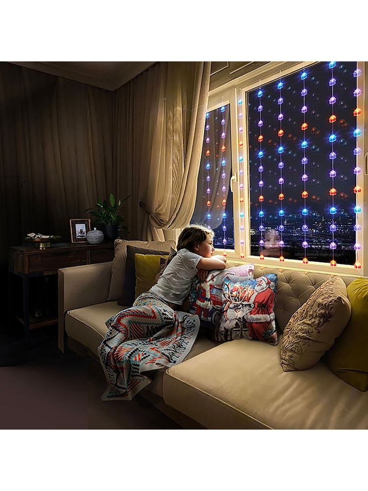 Premier Decorations Ltd Rainbow lexi Bright LED Gift Box Curtain Lights - Image 1 of 3