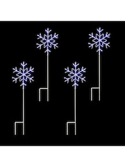 Premier Decorations Ltd Set of 4 Snowflake LED Outdoor Path Lights - Image 2 of 2