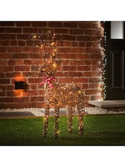 Premier Decorations Ltd 1.1m Outdoor Light Up Standing Christmas Reindeer - Image 1 of 2