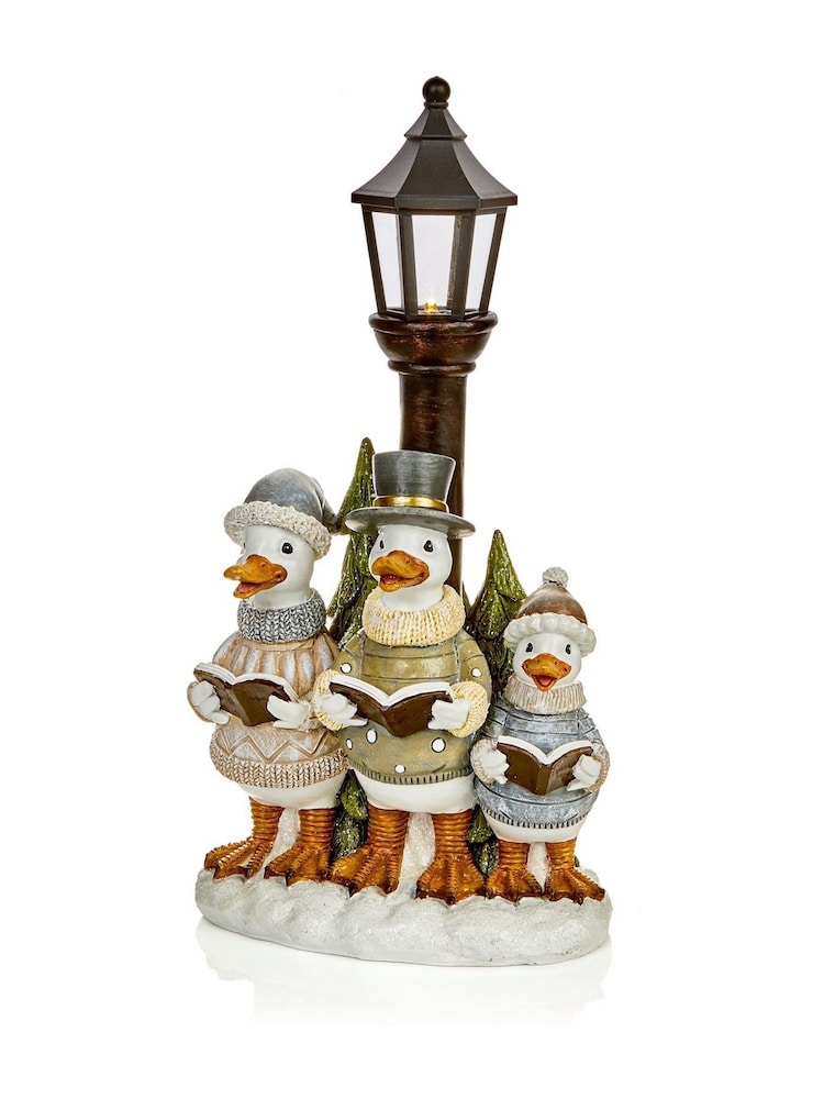 Premier Decorations Ltd 35cm Lit Christmas Duck Choir Decoration - Image 1 of 1 Premier Decorations Ltd 35cm Lit Christmas Duck Choir Decoration - Image 1 of 1