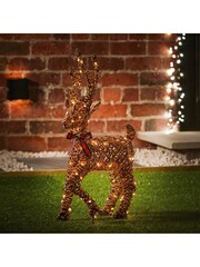 Premier Decorations Ltd Light Up Christmas Reindeer Decoration - Image 1 of 2