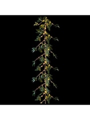 Premier Decorations Ltd Green Leaf Garland with Warm White Micro Brigh Lights - Image 2 of 2