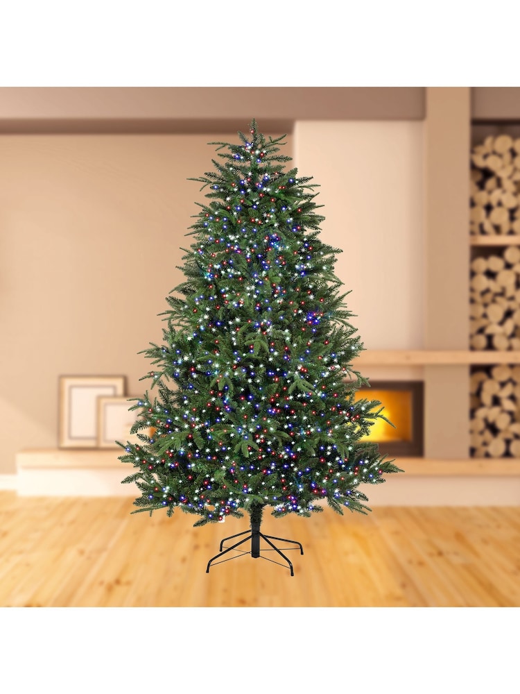 Premier Decorations Ltd Red/Blue 1000 LED Tree Brights 25m Christmas Lights with Timer - Image 1 of 4