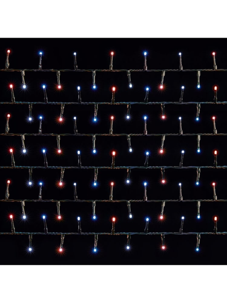 Premier Decorations Ltd Red/Blue 1000 LED Tree Brights 25m Christmas Lights with Timer - Image 2 of 4
