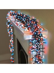 Premier Decorations Ltd 720 LED Red White Blue Mix Cluster Lights - Image 2 of 4