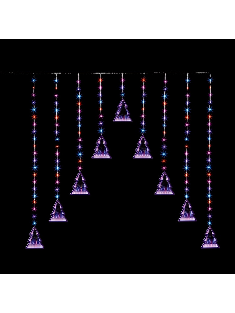 Premier Decorations Ltd Infinity Trees Window Curtain LED Lights - Image 1 of 2