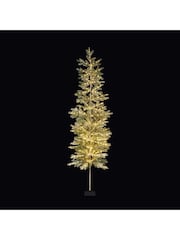 Premier Decorations Ltd Green Snowy Pre Lit Slim 7ft Christmas Tree with Warm White Lights - Image 1 of 2