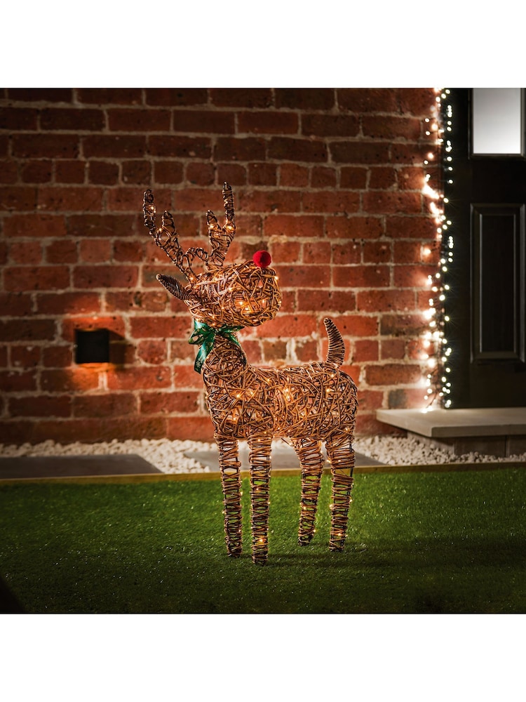 Premier Decorations Ltd Light Up Christmas Reindeer Decoration - Image 1 of 2