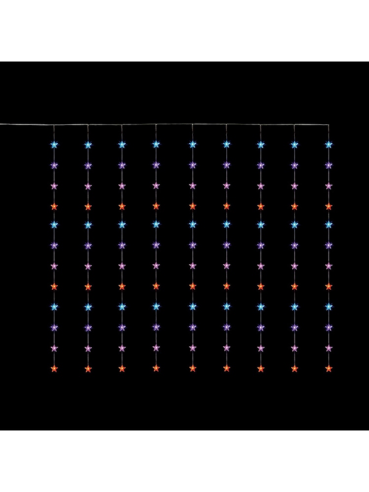 Premier Decorations Ltd Rainbow Stars 12x12m Flexi Bright LED Star Curtain Lights - Image 3 of 3