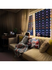 Premier Decorations Ltd Rainbow Hearts 12x12m Flexi Bright LED Heart Curtain Lights - Image 1 of 3