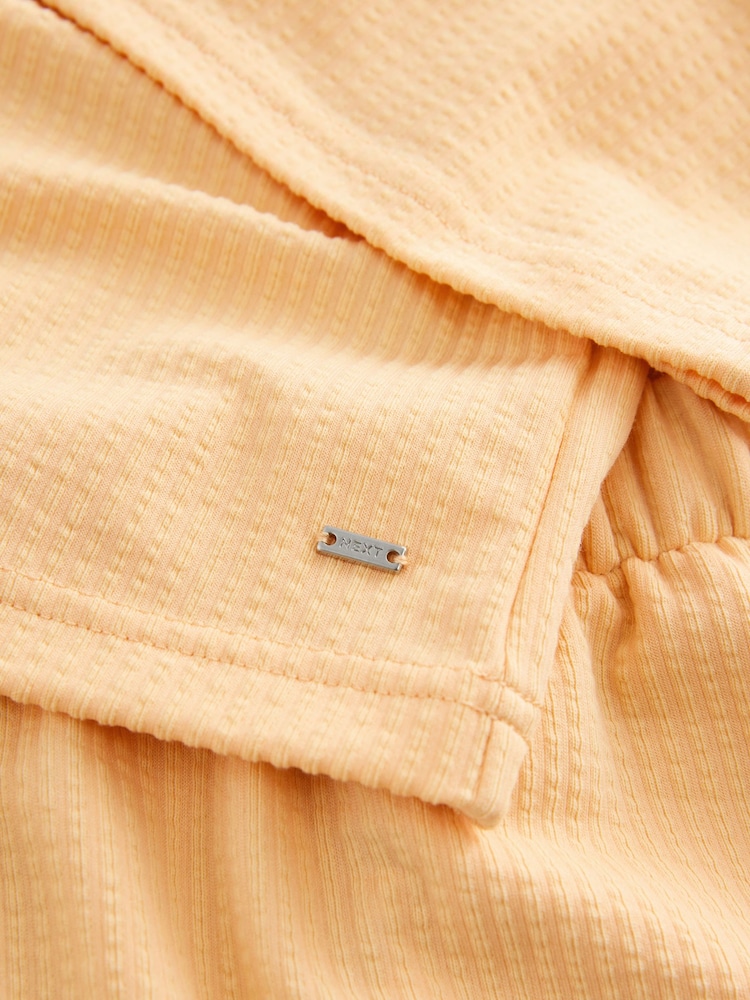 Yellow Textured Short Set Pyjamas - Image 11 of 11