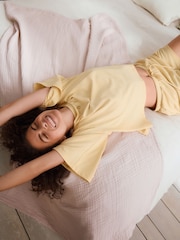 Yellow Textured Short Set Pyjamas - Image 2 of 11