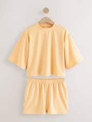 Yellow Textured Short Set Pyjamas - Image 7 of 11