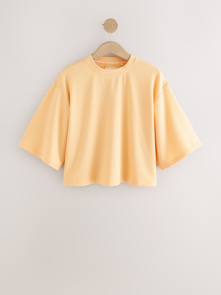 Yellow Textured Short Set Pyjamas - Image 8 of 11