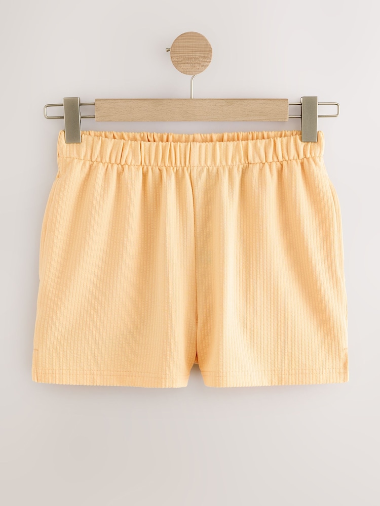 Yellow Textured Short Set Pyjamas - Image 9 of 11