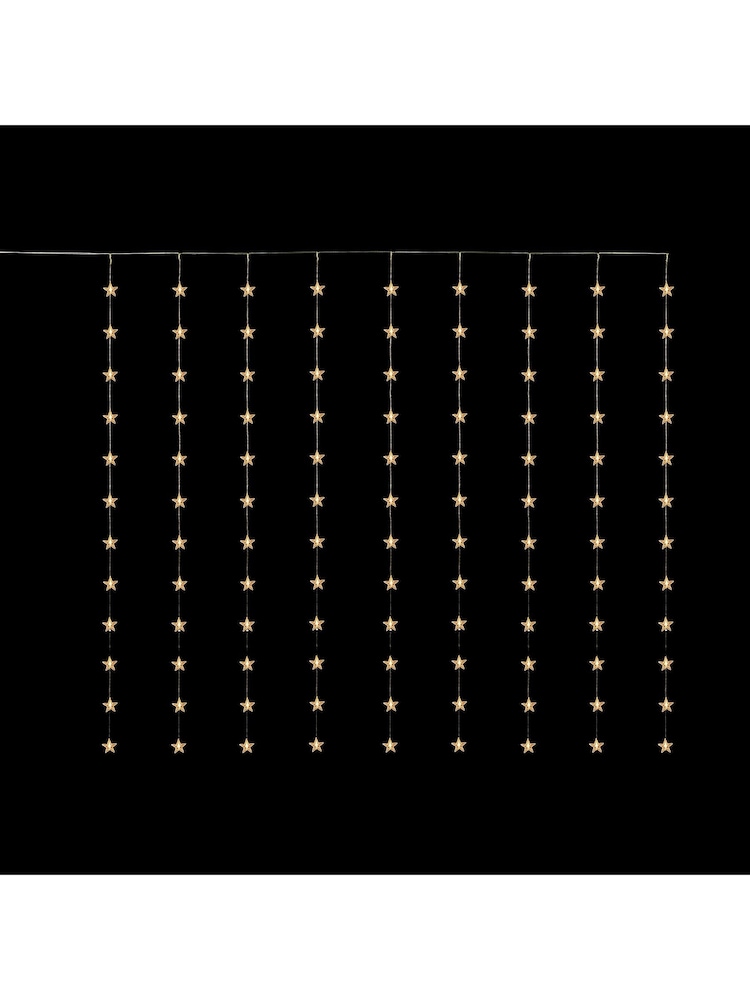 Premier Decorations Ltd White Stars Flexi Bright Warm LED Curtain Lights - Image 3 of 3