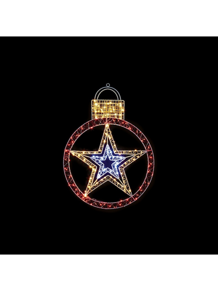 Premier Decorations Ltd 50cm Microbright Christmas Bauble Shape Motif Lights - Image 1 of 1