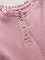 Purple Tiered Skirt 100% Cotton Dress (3-12yrs) - Image 7 of 9