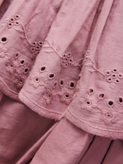 Purple Tiered Skirt 100% Cotton Dress (3-12yrs) - Image 9 of 9