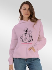 Brands In Pink Star Wars Mandalorian & Grogu Drawing Hoodie - Image 1 of 4