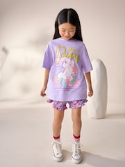 Purple 100% Cotton Bambi Miss Bunny Oversized License T-Shirt (3-16yrs) - Image 3 of 8