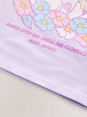 Purple 100% Cotton Bambi Miss Bunny Oversized License T-Shirt (3-16yrs) - Image 7 of 8