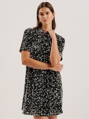 Ted Baker Black Audriyy Velvet Sequin T-Shirt Mini Dress - Image 2 of 7