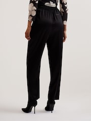 Ted Baker Black Natori Satin Slim Taper Joggers - Image 2 of 6