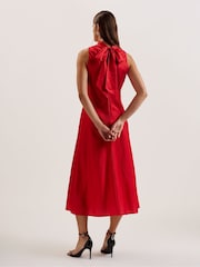 Ted Baker Red Aliara Printed Cowl Neck Midi Slip Dress - Image 2 of 7