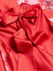 Ted Baker Red Aliara Printed Cowl Neck Midi Slip Dress - Image 7 of 7