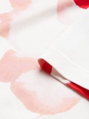 Ted Baker Cream Sindhaa Printed Short Sleeves Fitted T-Shirt - Image 7 of 7