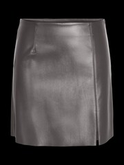 NOISY MAY Grey PU Faux Leather Mini Skirt - Image 2 of 2