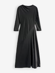 Ted Baker Black Avelli Curve Seam Detail Midi Dress - Image 4 of 6