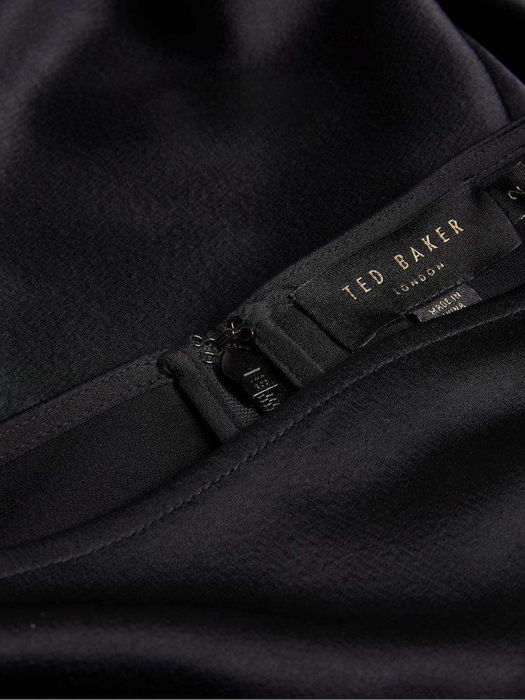 Ted Baker Black Avelli Curve Seam Detail Midi Dress - Image 6 of 6 Ted Baker Black Avelli Curve Seam Detail Midi Dress - Image 6 of 6