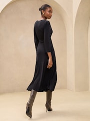 Negro - Lipsy V-Neck Twist Underbust Jersey Midi Dress - Imagen 4 de 4
