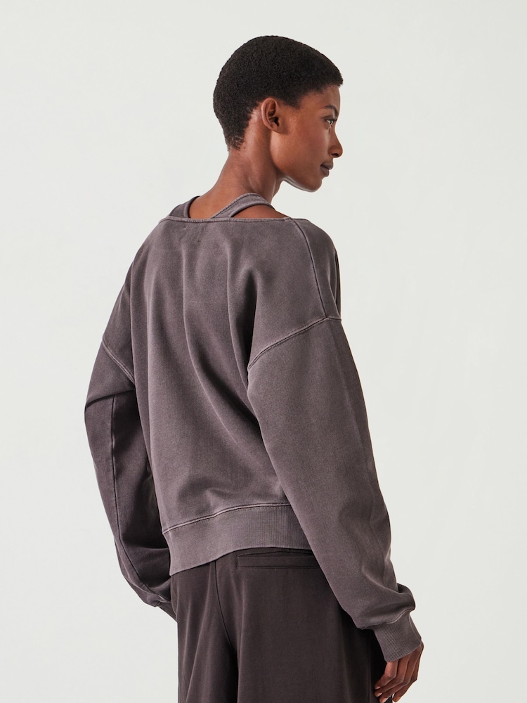 Braun - Hush – Beck – schweres Sweatshirt mit Lagendesign aus 100 % Baumwolle - Bild 2 von 4 Braun - Hush – Beck – schweres Sweatshirt mit Lagendesign aus 100 % Baumwolle - Bild 2 von 4