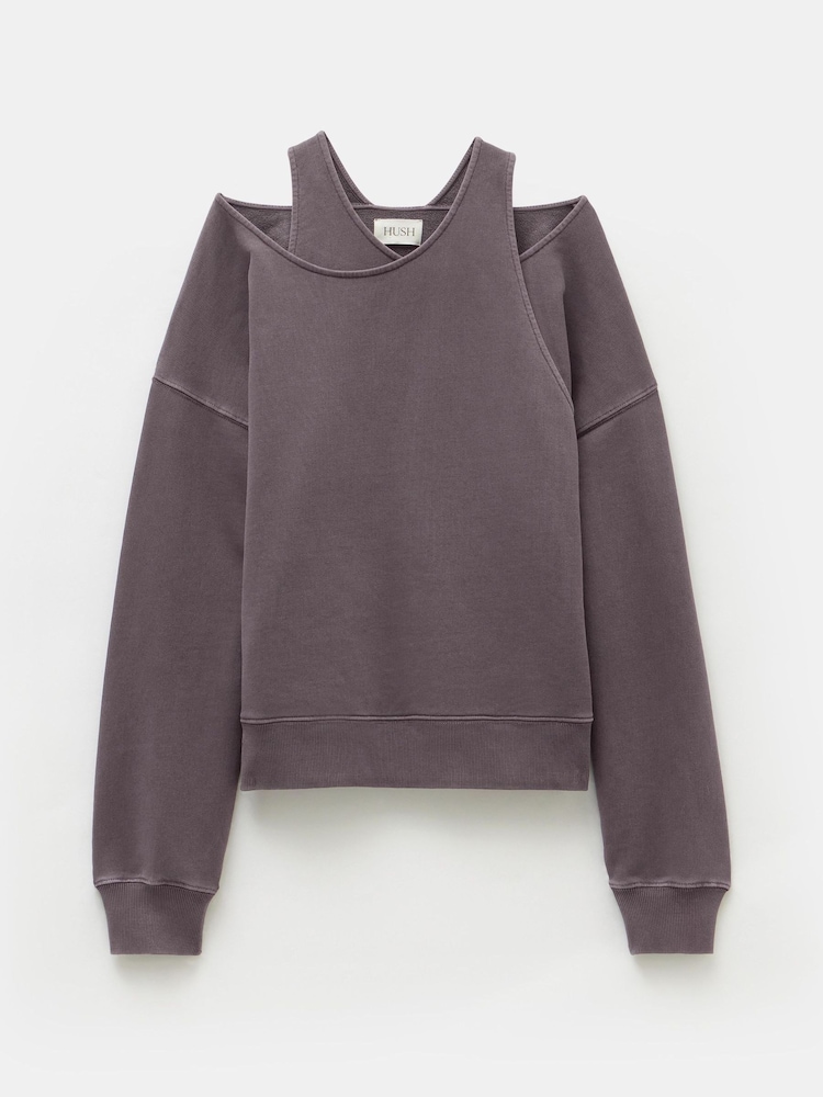 Braun - Hush – Beck – schweres Sweatshirt mit Lagendesign aus 100 % Baumwolle - Bild 4 von 4