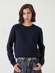 Hush Blue Ivy Fine Merino Crew Jumper - Image 1 of 5