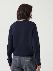 Hush Blue Ivy Fine Merino Crew Jumper - Image 3 of 5