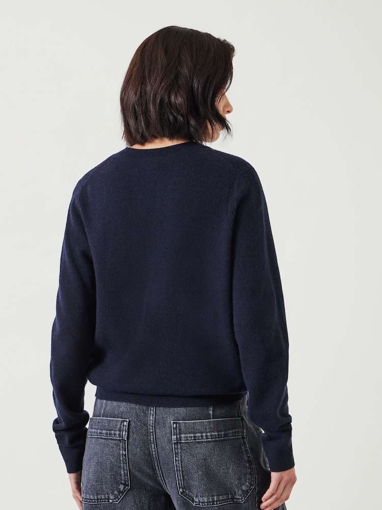 Hush Blue Ivy Fine Merino Crew Jumper - Image 3 of 5